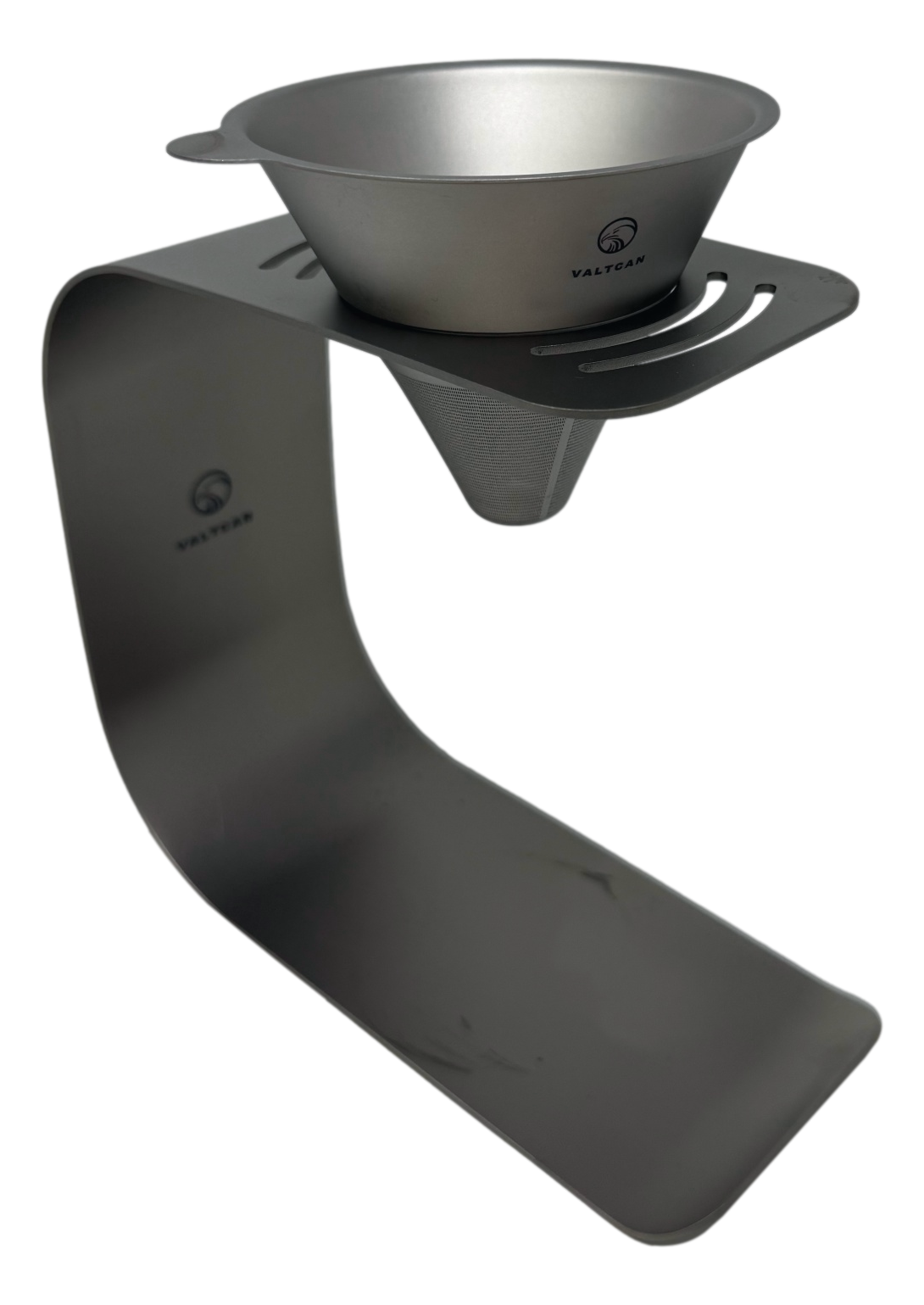 Valtcan Titanium Pour Over Coffee Set - Your Last Paper Filter Was Yesterday. 10,000+ laser-cut slots · Borosilicate glass carafe · Brews coffee & tea