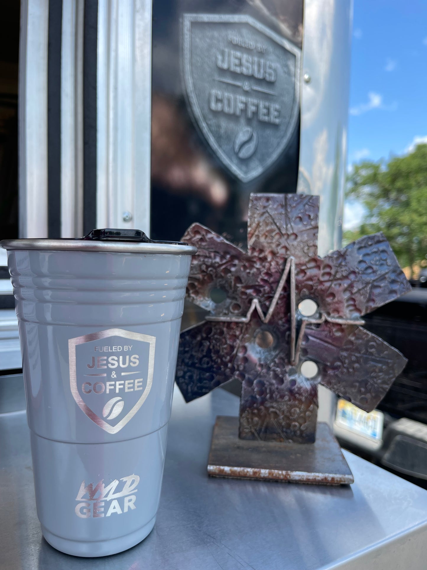 Grey Heroic Tumbler 16 oz