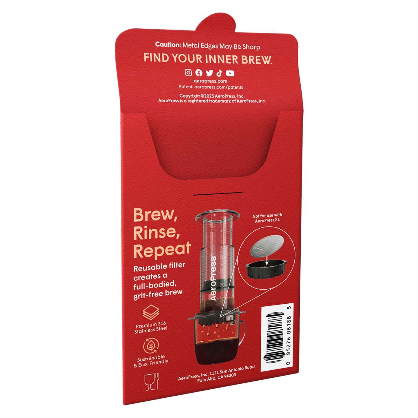 AeroPress Standard Stainless Steel Reusable Filter - Heroes Rise Coffee Company