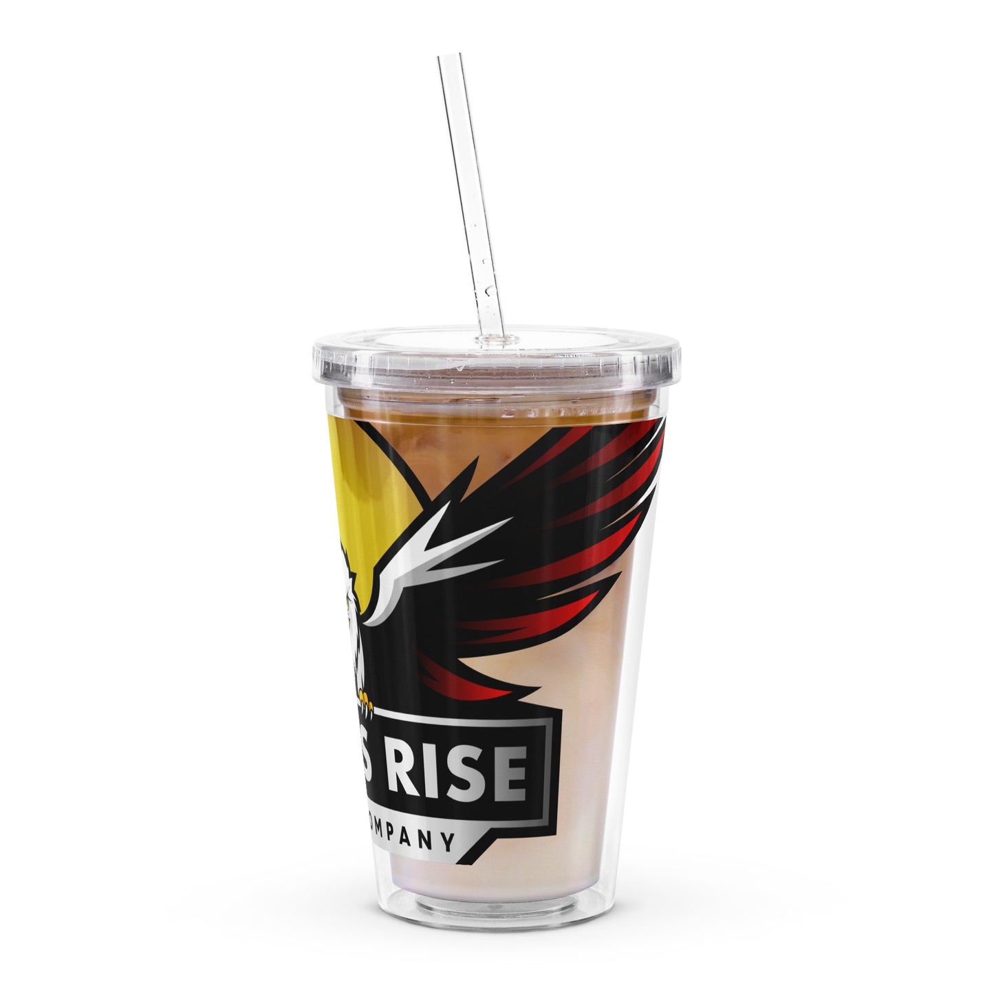 Clear plastic tumbler