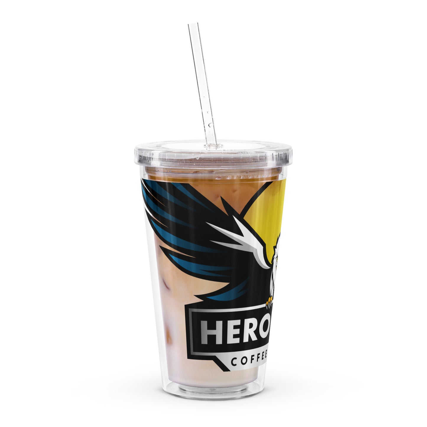 Clear plastic tumbler