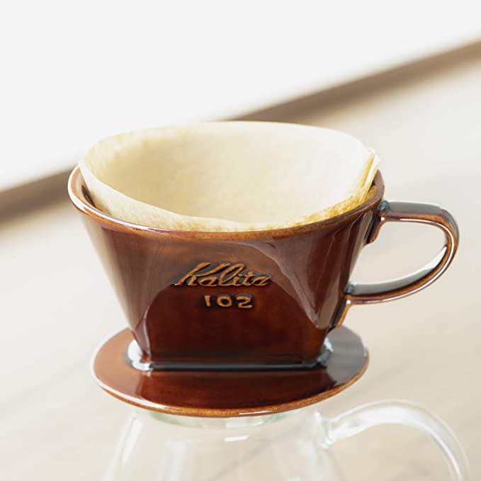 Kalita Style 102 Ceramic Coffee Dripper - Brown - Heroes Rise Coffee Company