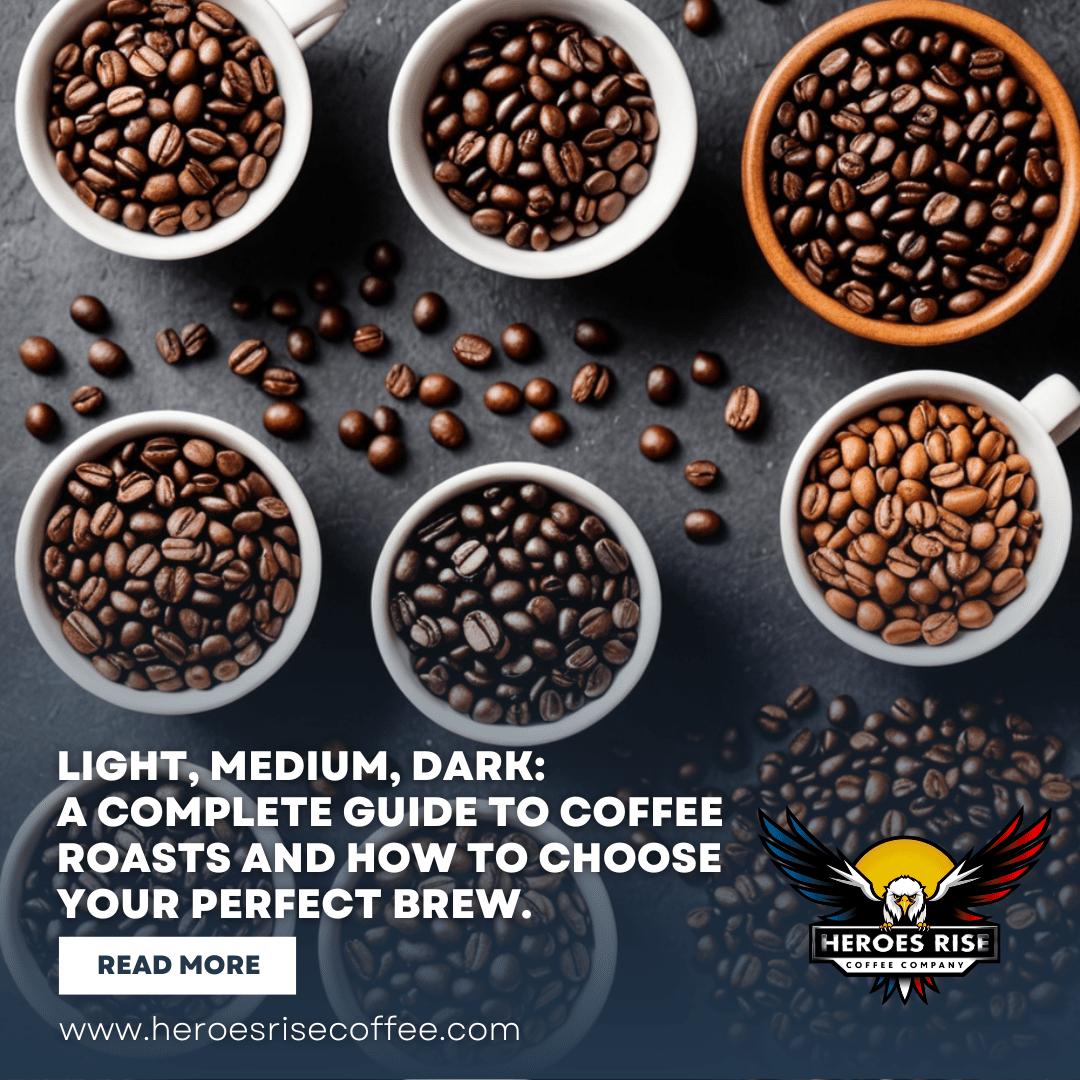 Light, Medium, Dark: A complete guide to coffee roasts and how to choose your perfect brew. - Heroes Rise Coffee Company