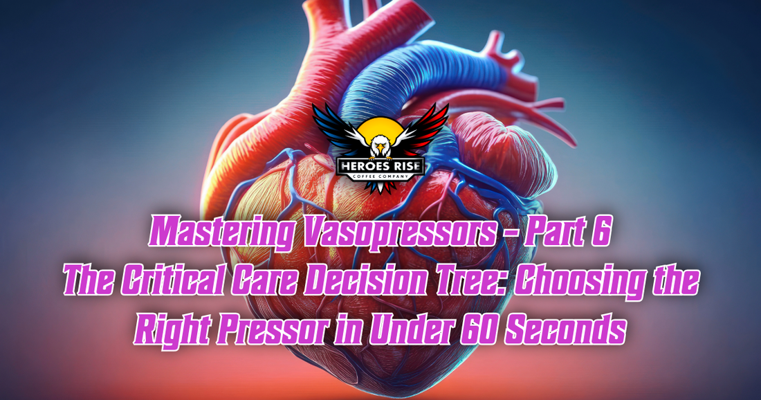 Mastering Vasopressors – Part 6 The Critical Care Decision Tree: Choosing the Right Pressor in Under 60 Seconds - Heroes Rise Coffee Company