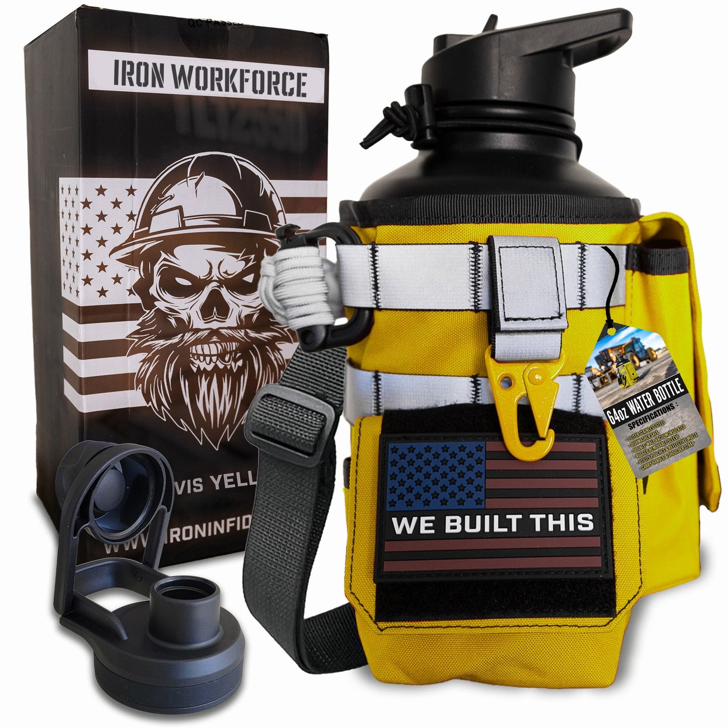 64oz Iron Workforce Bottles - Heroes Rise Coffee Company