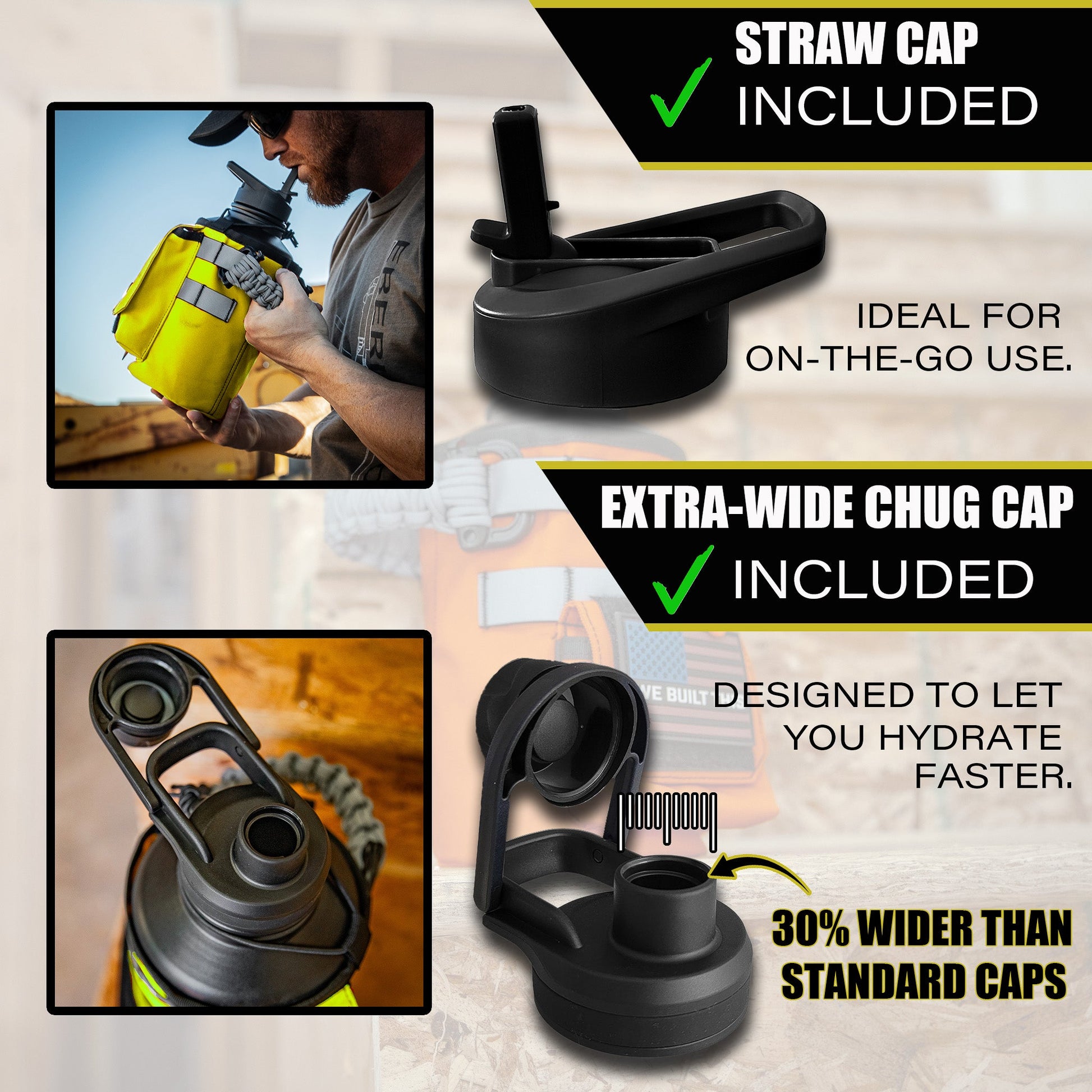 64oz Iron Workforce Bottles - Heroes Rise Coffee Company