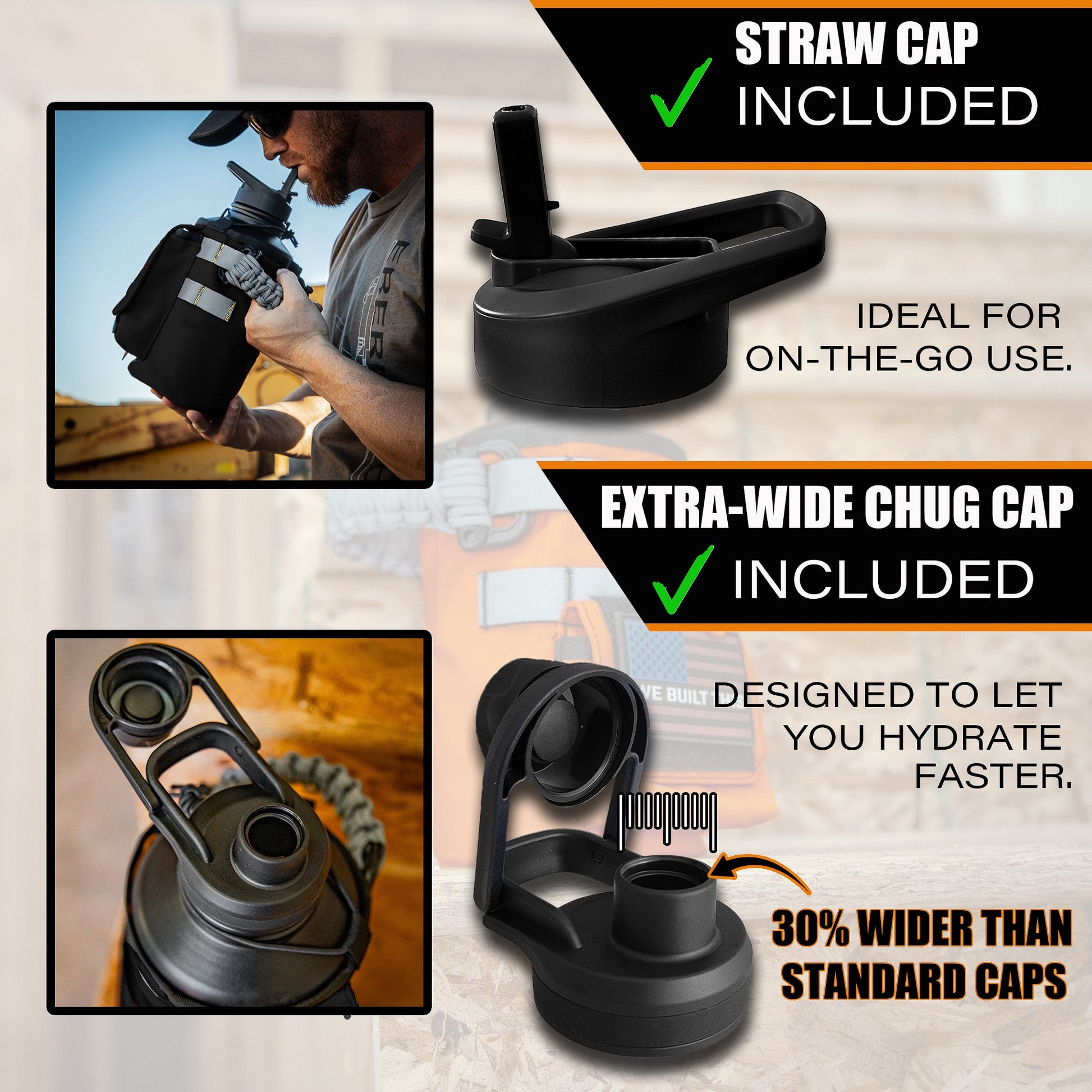 64oz Iron Workforce Bottles - Heroes Rise Coffee Company