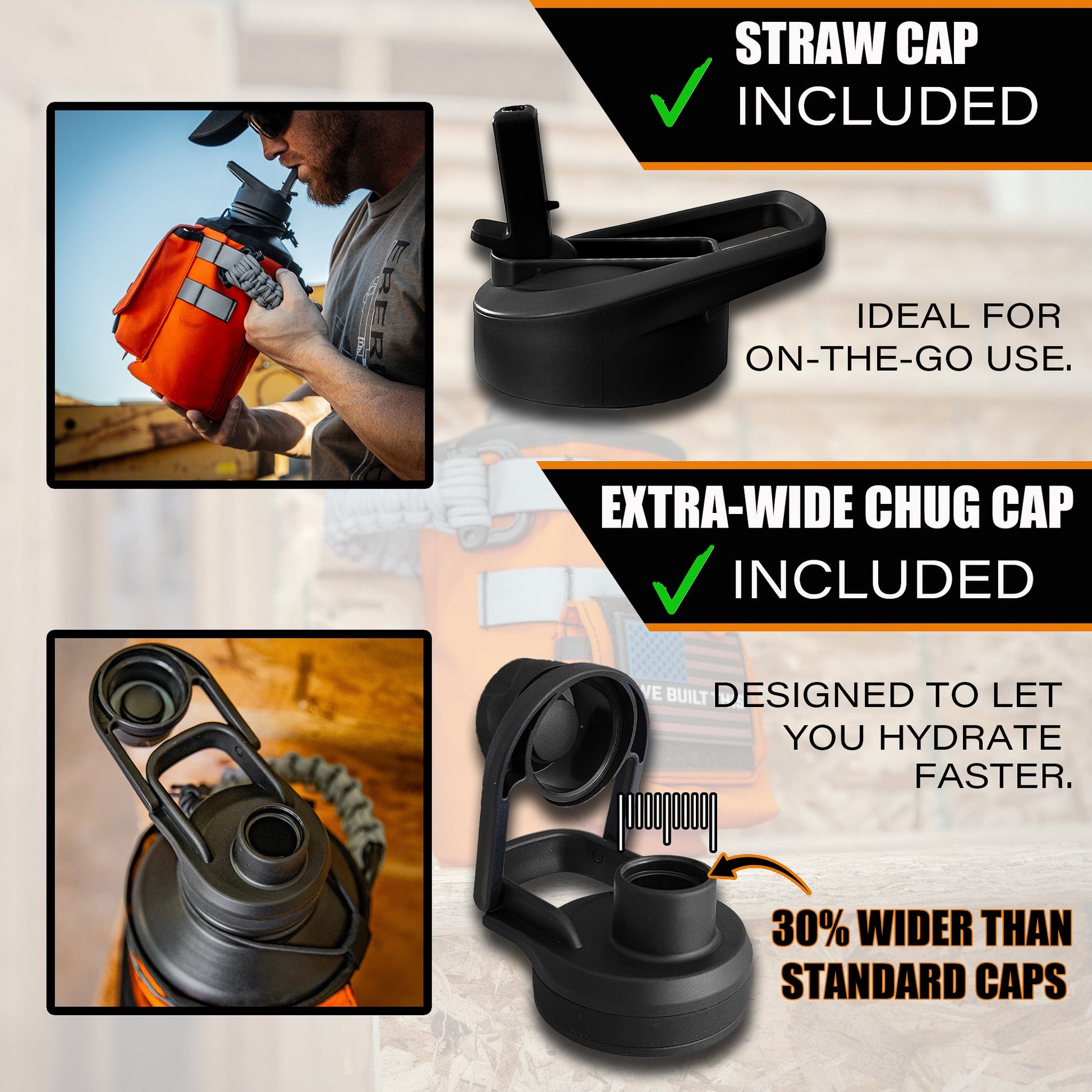 64oz Iron Workforce Bottles - Heroes Rise Coffee Company