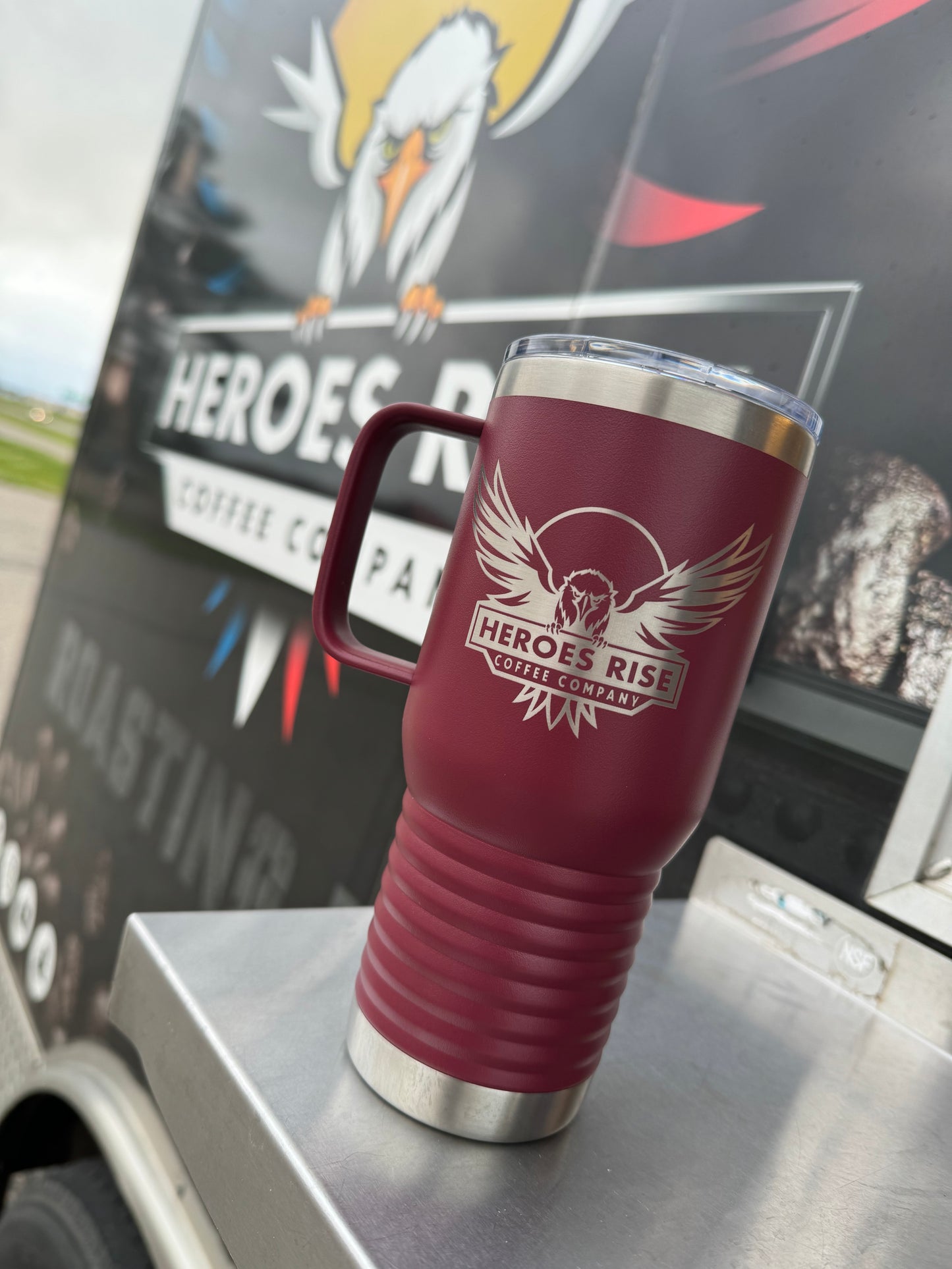 Maroon 20 oz tumbler