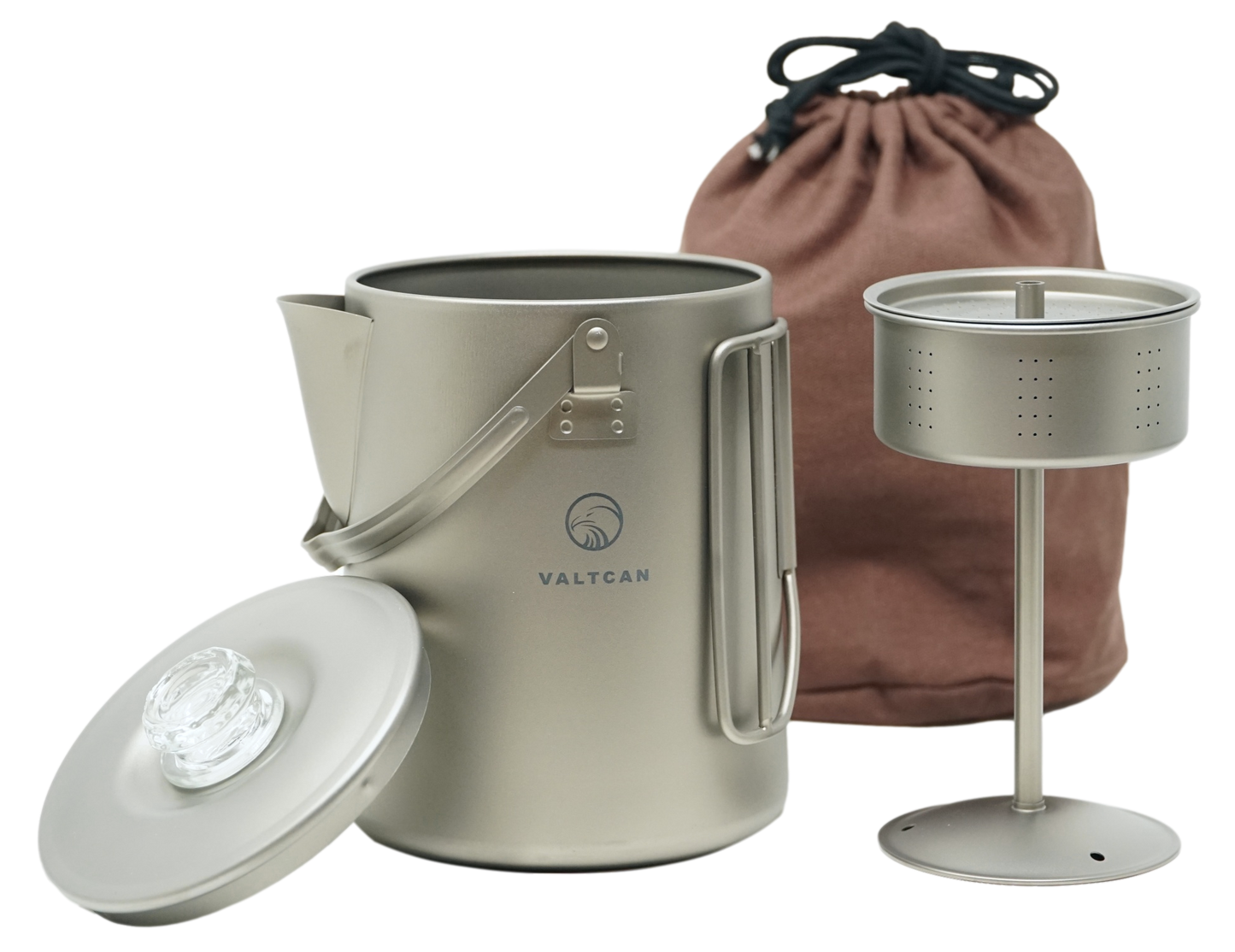 Titanium Coffee Percolator Taste Coffee, Not Metal · 1.5L · 6 Cups · 395g Ultralight