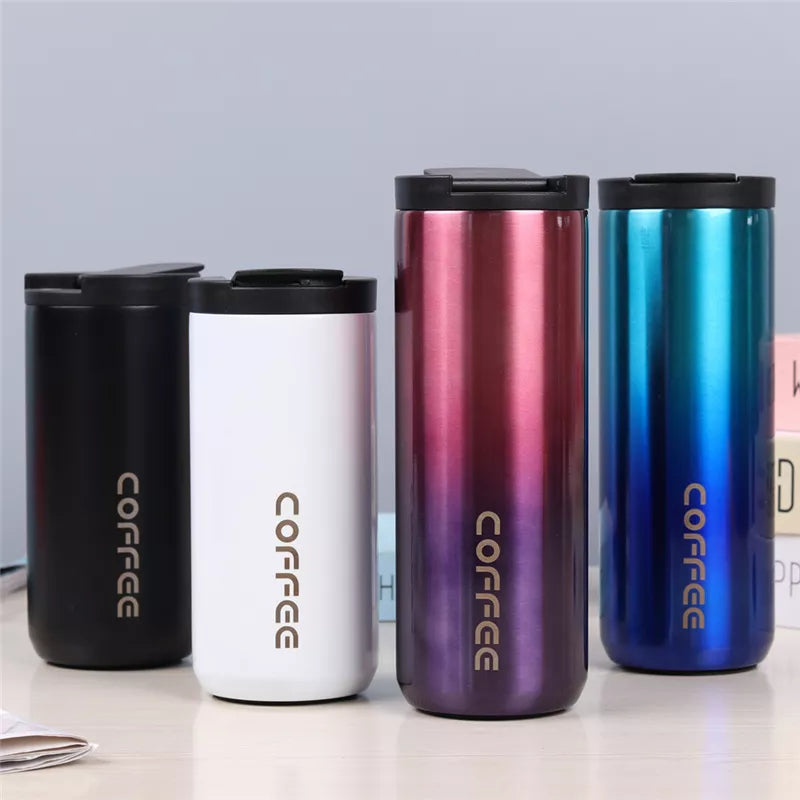 350ml/500ml 304 Stainless Steel Milk Tea Coffee Mug Leak-Proof Thermos Mug Travel Thermal Cup Thermosmug Water Bottle For Gifts