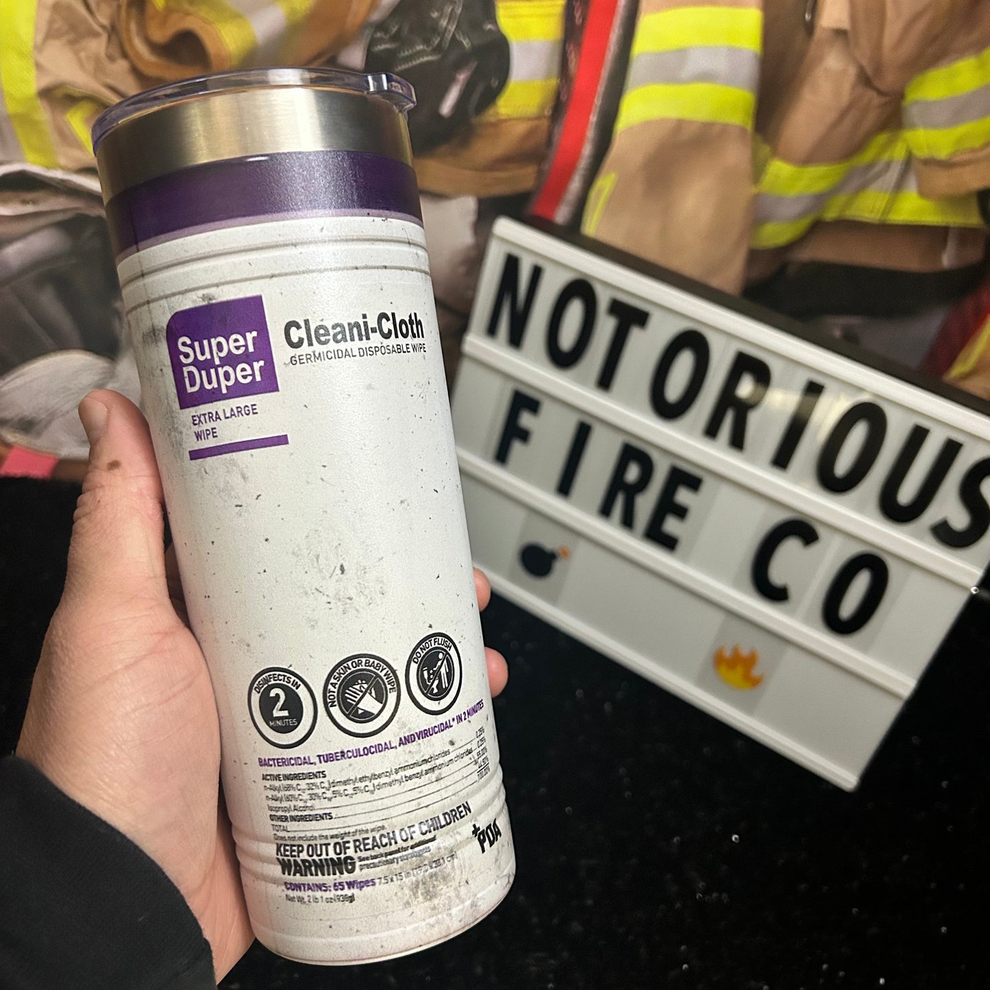 Disinfecting Purple Wipes Tumbler