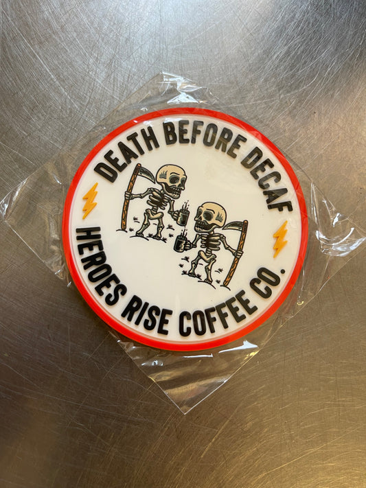 Death Before Decaf PVC/Velcro Patch