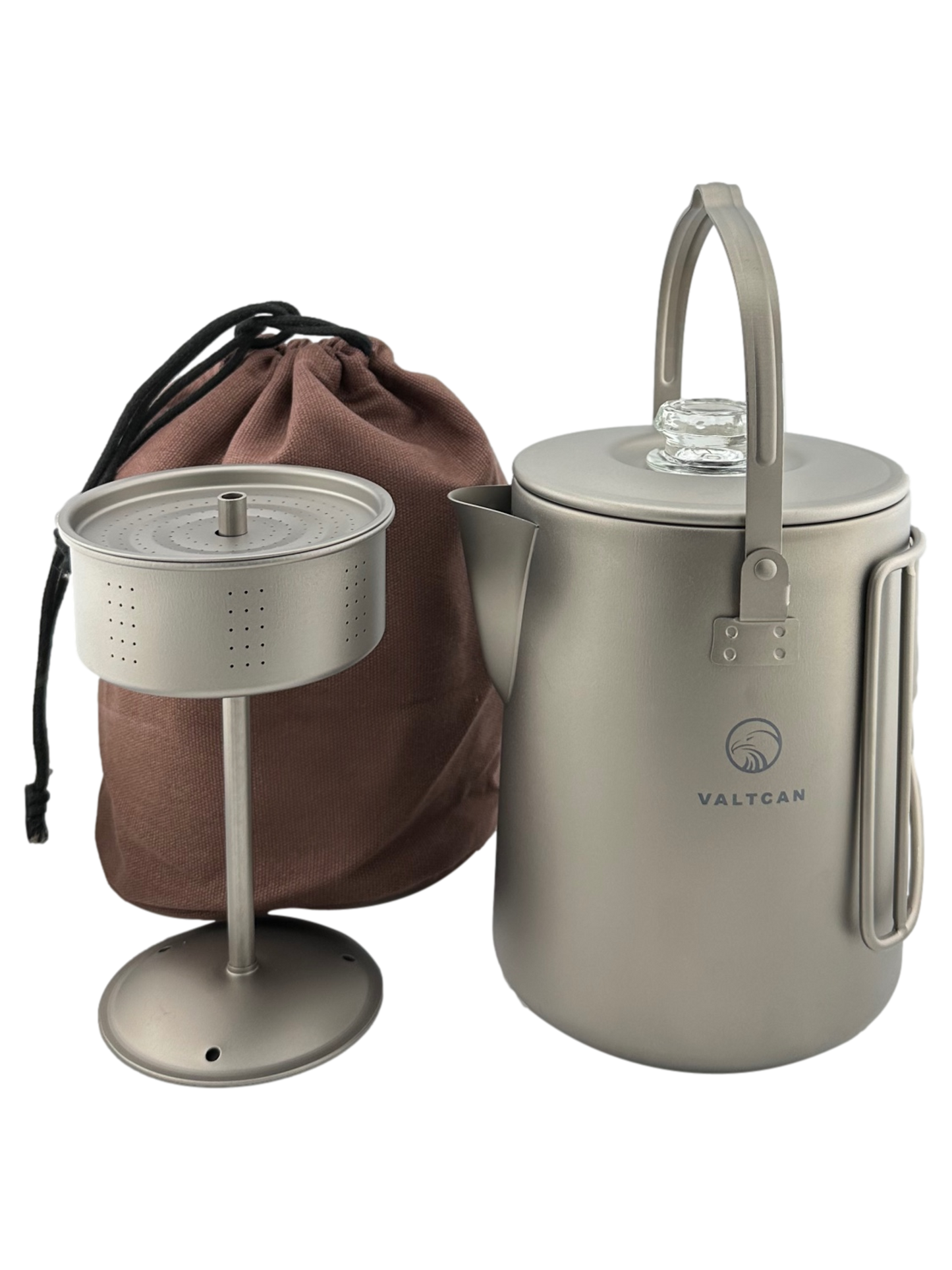 Titanium Coffee Percolator Taste Coffee, Not Metal · 1.5L · 6 Cups · 395g Ultralight