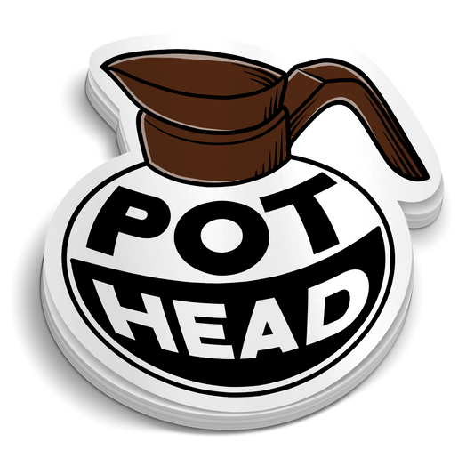 Coffee Pot Head Sticker