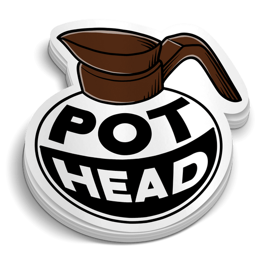 Coffee Pot Head Sticker - Heroes Rise Coffee Company
