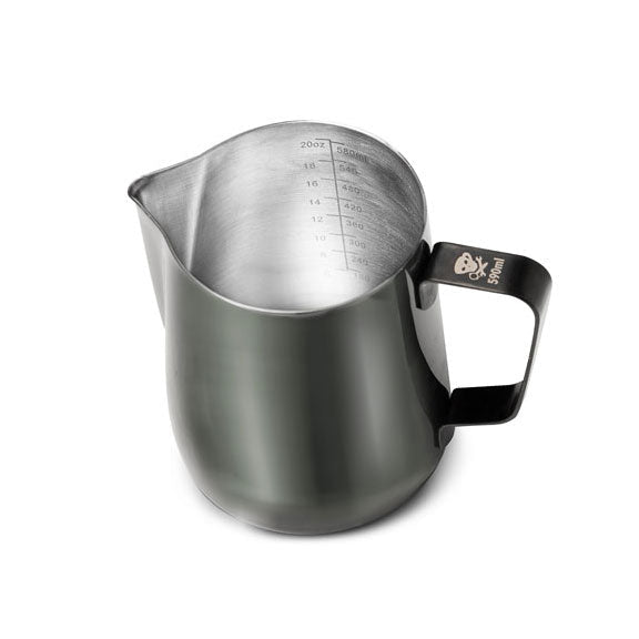 Colored Frothing Pitcher 20oz - Black - Heroes Rise Coffee Company