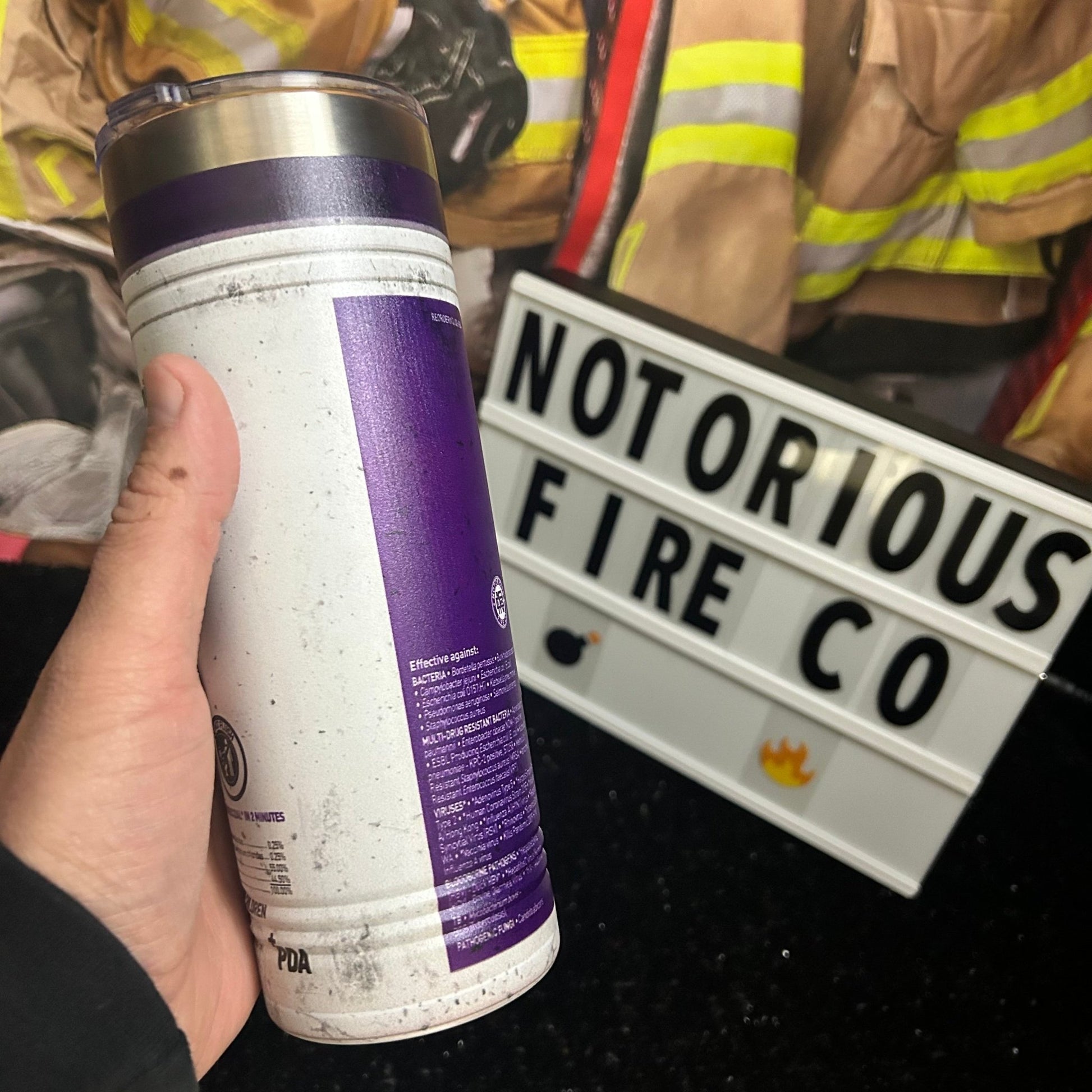 Disinfecting Purple Wipes Tumbler - Heroes Rise Coffee Company