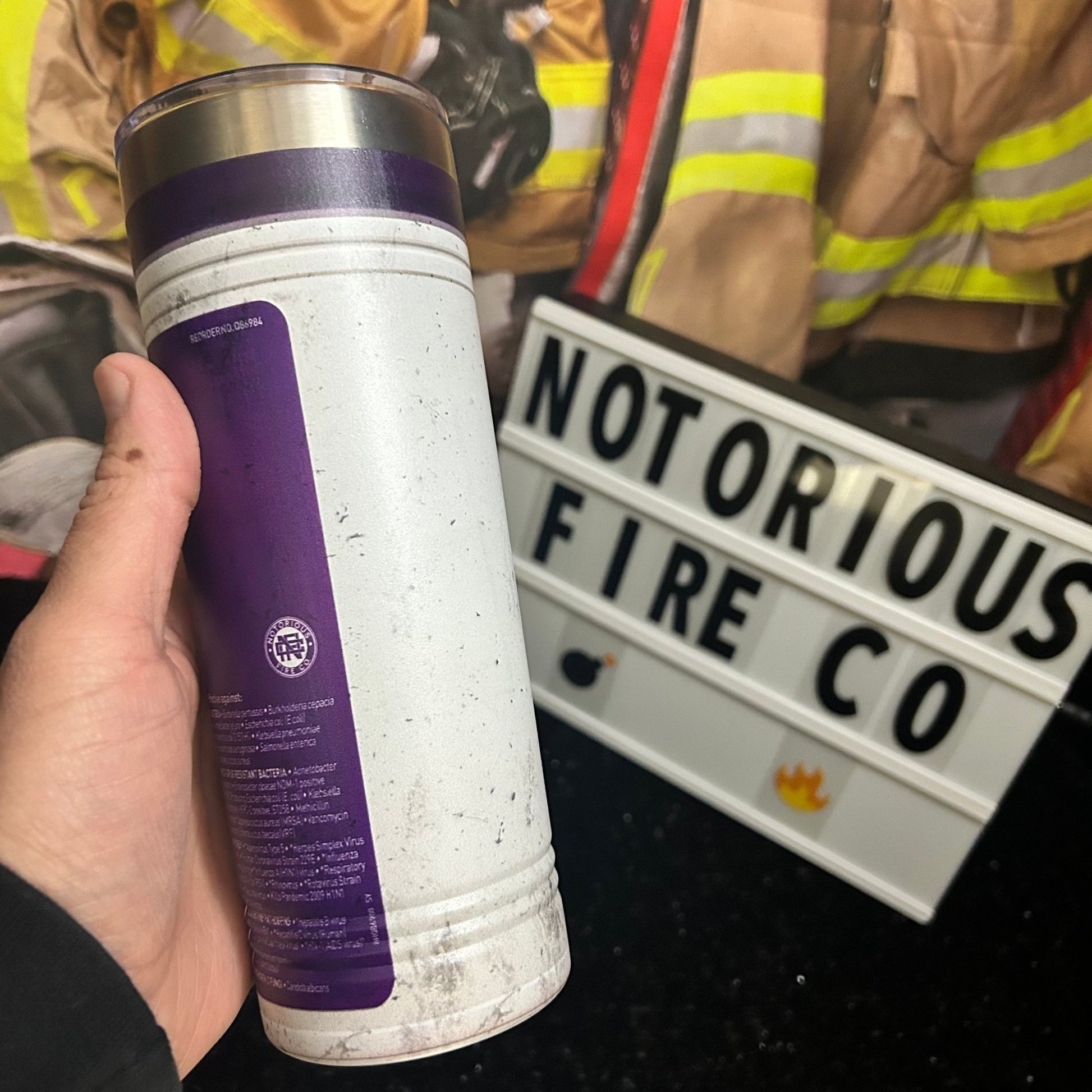 Disinfecting Purple Wipes Tumbler - Heroes Rise Coffee Company