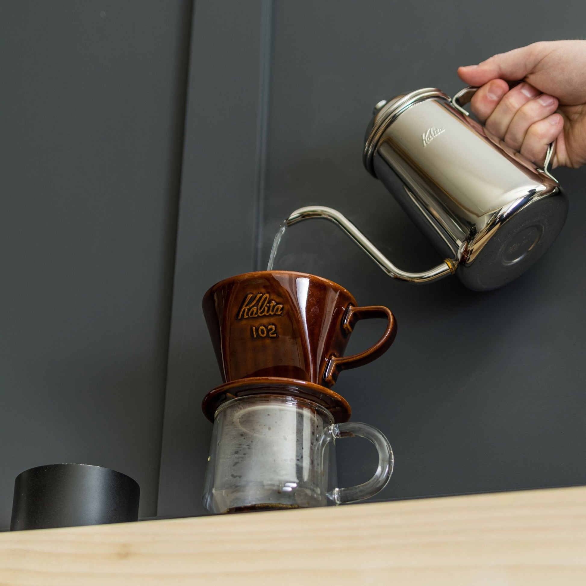 Kalita Style 102 Ceramic Coffee Dripper - Brown - Heroes Rise Coffee Company
