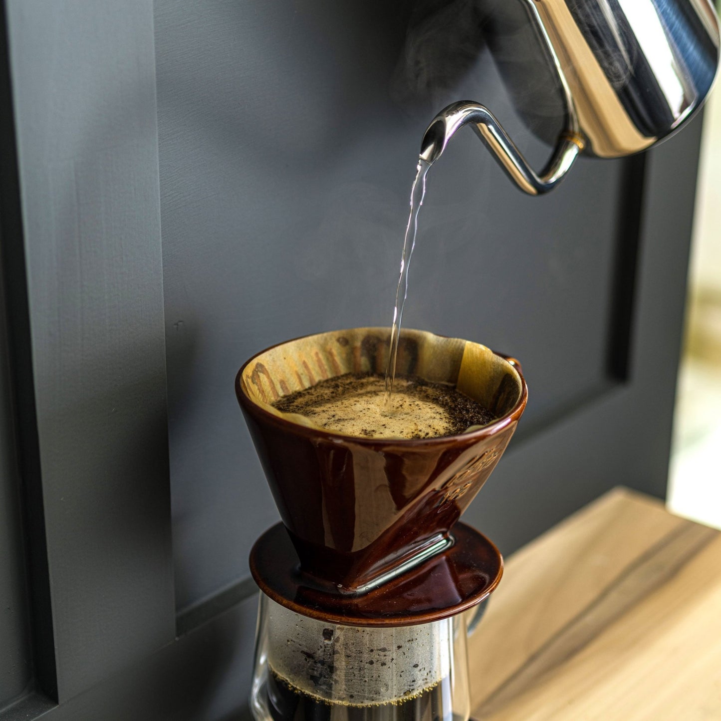 Kalita Style 102 Ceramic Coffee Dripper - Brown - Heroes Rise Coffee Company