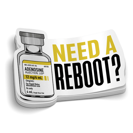 Need a Reboot Sticker - Heroes Rise Coffee Company