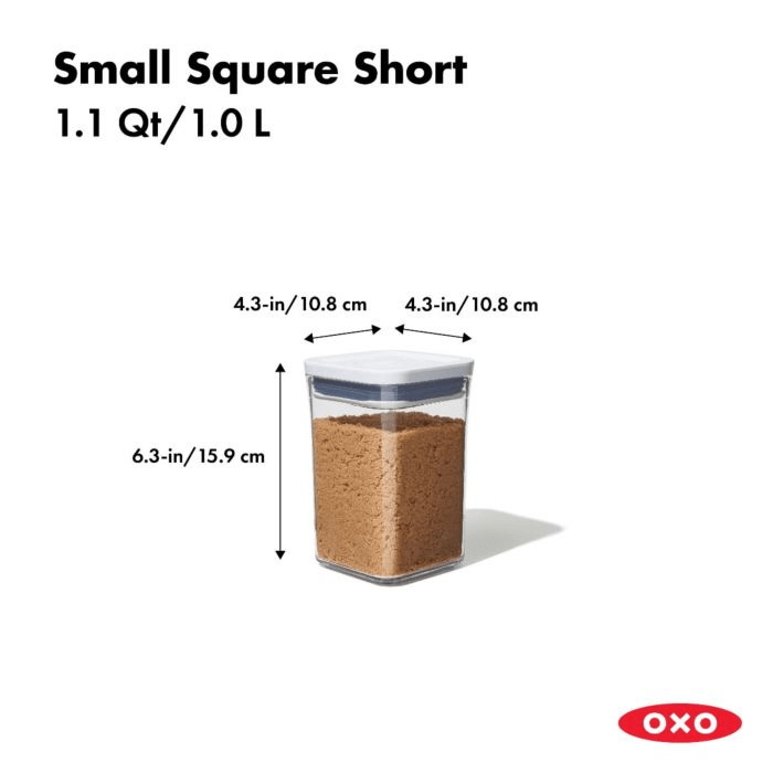 OXO POP Container Small Square Short (1.1 Qt) - Heroes Rise Coffee Company