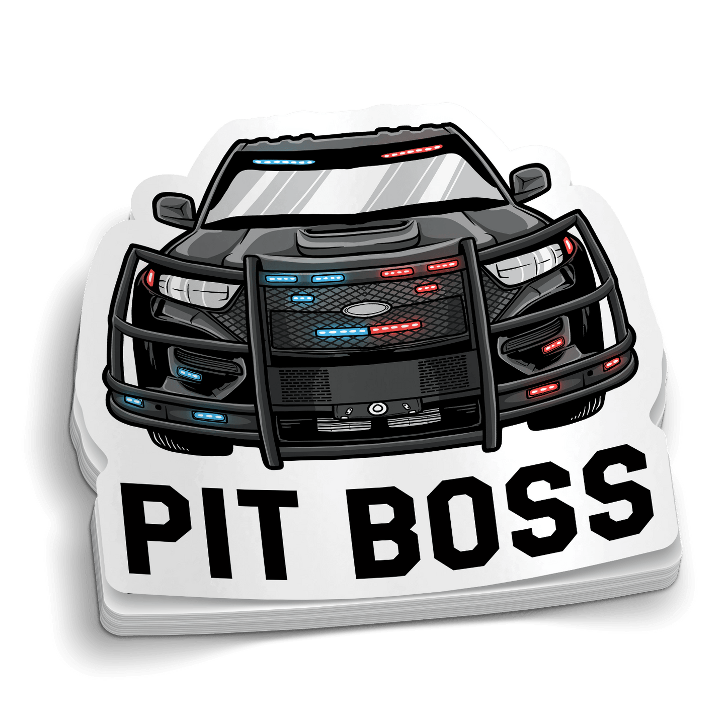 PIT Boss Funny Police Sticker - Heroes Rise Coffee Company