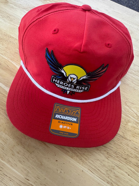 Red Full Color Logo Hat - Heroes Rise Coffee Company