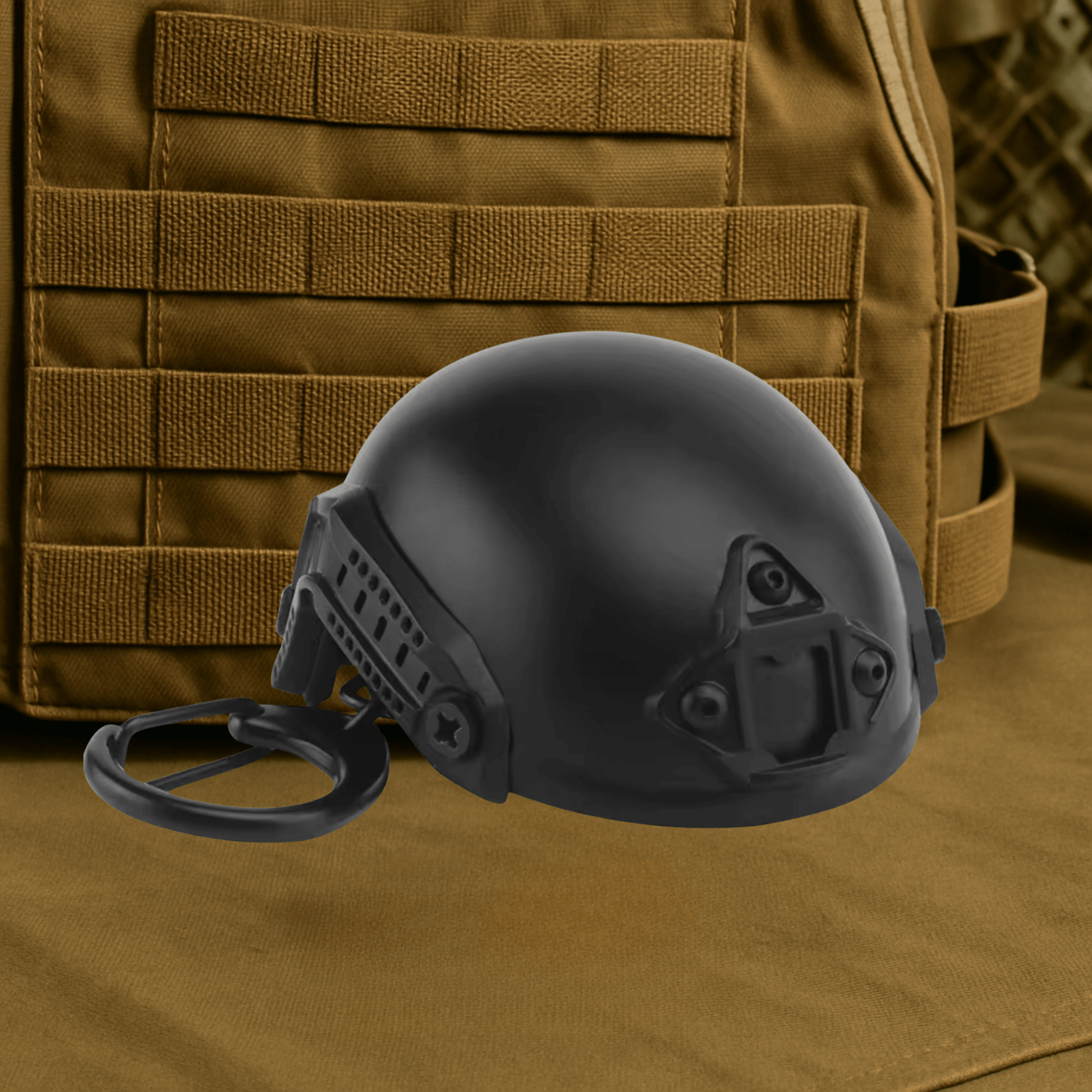 Tactical Helmet Bottle Opener Keychain - Pop Smoke Edition - Heroes Rise Coffee Company