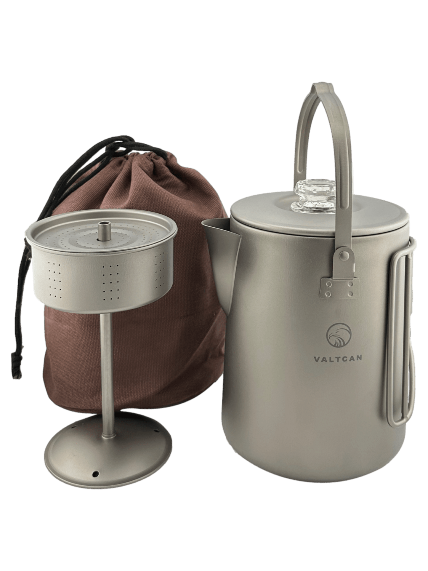 Titanium Coffee Percolator Taste Coffee, Not Metal · 1.5L · 6 Cups · 395g Ultralight - Heroes Rise Coffee Company