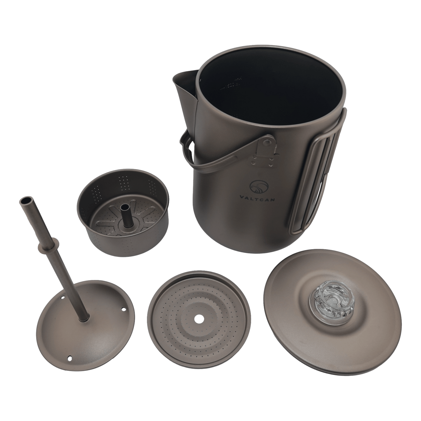 Titanium Coffee Percolator Taste Coffee, Not Metal · 1.5L · 6 Cups · 395g Ultralight - Heroes Rise Coffee Company