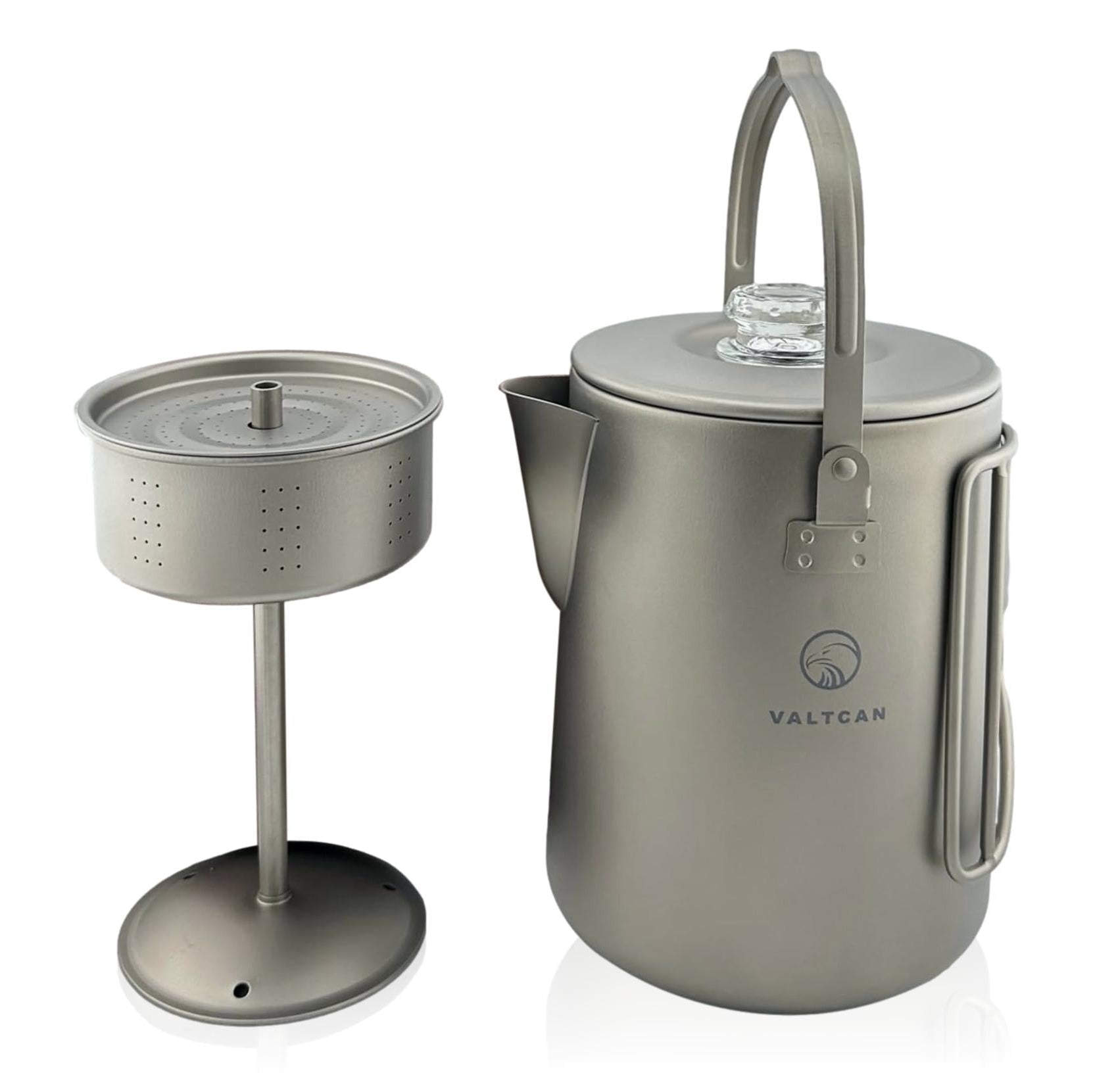 Titanium Coffee Percolator Taste Coffee, Not Metal · 1.5L · 6 Cups · 395g Ultralight - Heroes Rise Coffee Company