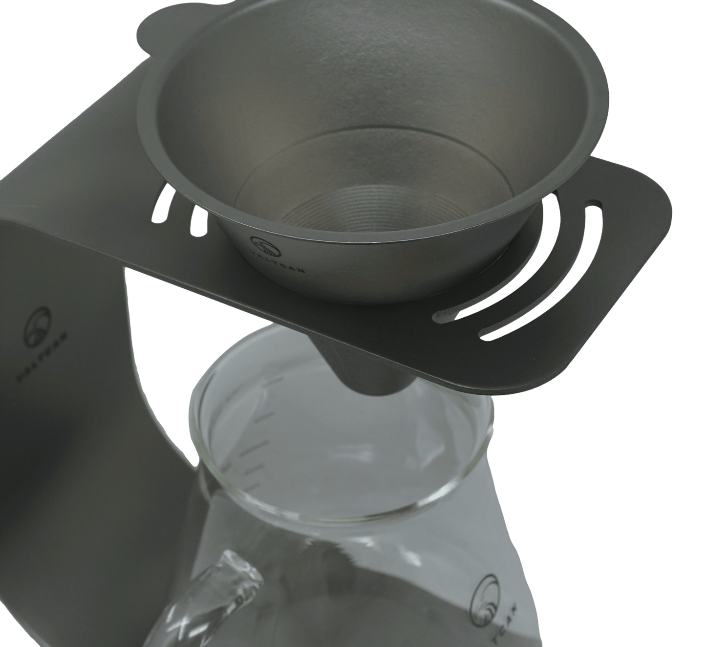 Valtcan Titanium Pour Over Coffee Set - Your Last Paper Filter Was Yesterday. 10,000+ laser-cut slots · Borosilicate glass carafe · Brews coffee & tea - Heroes Rise Coffee Company