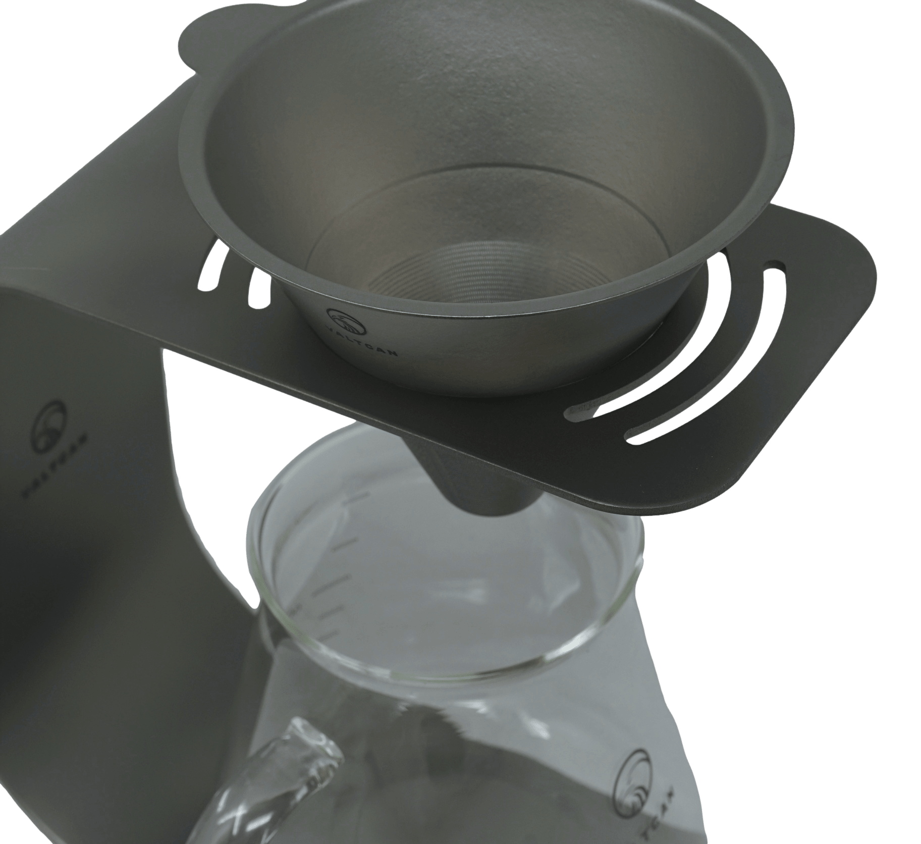 Valtcan Titanium Pour Over Coffee Set - Your Last Paper Filter Was Yesterday. 10,000+ laser-cut slots · Borosilicate glass carafe · Brews coffee & tea - Heroes Rise Coffee Company