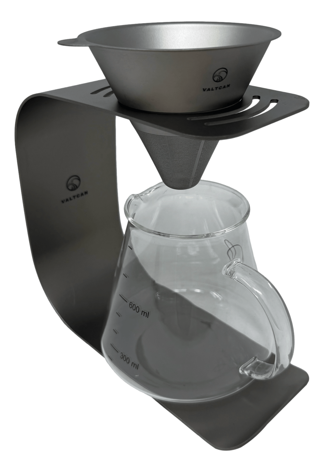 Valtcan Titanium Pour Over Coffee Set - Your Last Paper Filter Was Yesterday. 10,000+ laser-cut slots · Borosilicate glass carafe · Brews coffee & tea - Heroes Rise Coffee Company