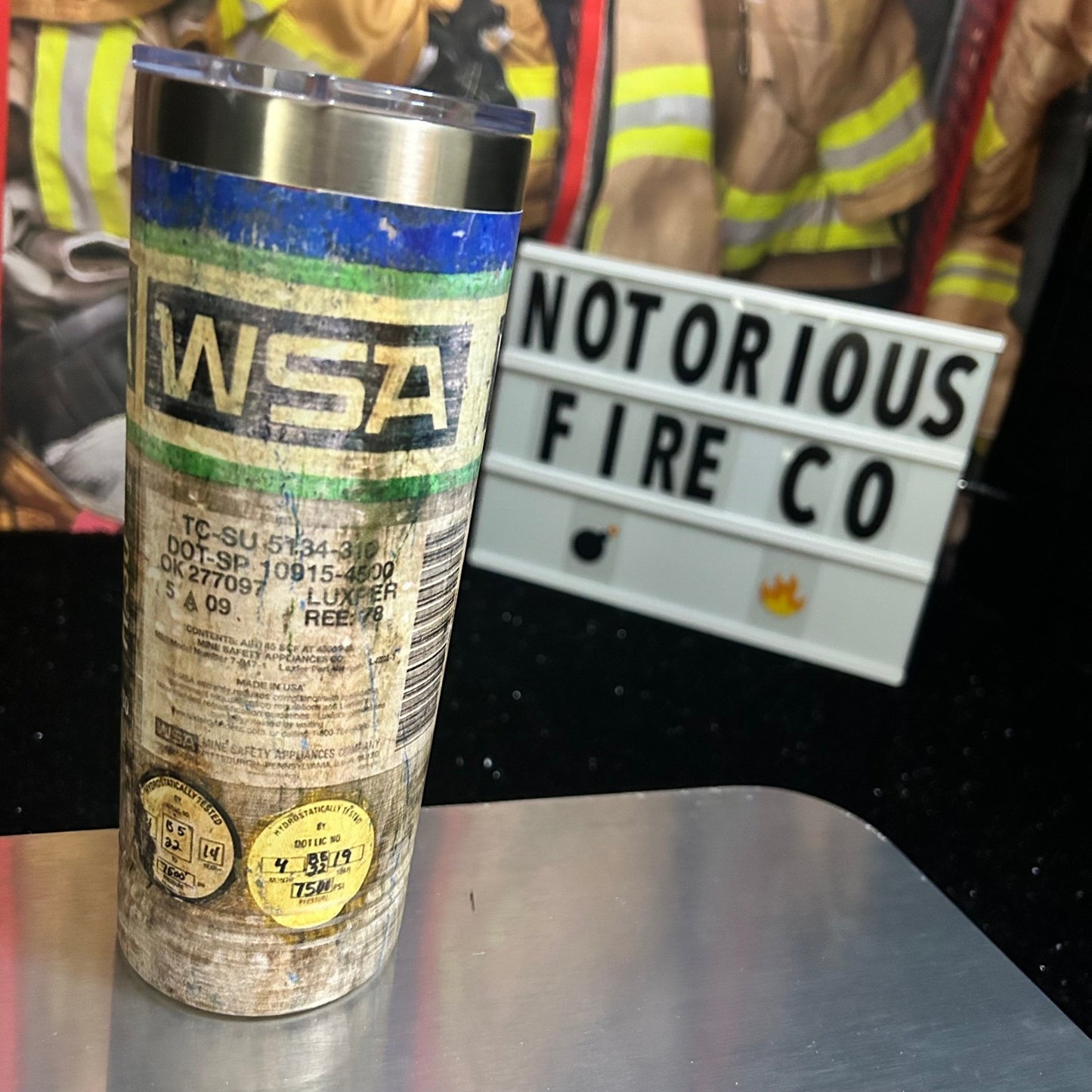 WSA SCBA Stainless Steel Tumbler - Heroes Rise Coffee Company