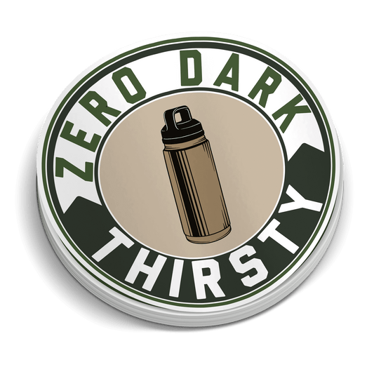 Zero Dark Thirsty | Funny Military Stickers - Heroes Rise Coffee Company